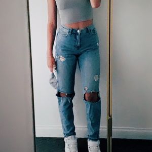 There are size 26 mom jeans from top shop